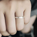 Fortune Jewel 925 Sterling Silver Simple Design Blessing Couple Ring
