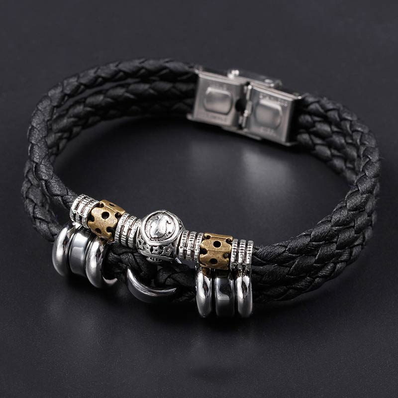 Fortune Jewel 12 Constellations of the Zodiac Hematite Protection Bracelet