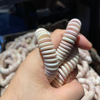 Pinkish White Camel Bone Flake Bracelet（14mm*3mm）