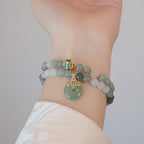 Fortune Jewel Single Double Layer Jade Peace Buckle Luck Bracelet
