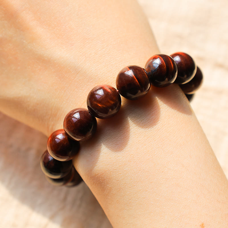 Fortune Jewel Natural Tiger Eye Healing Bead Bracelet