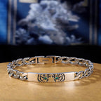 Fortune Jewel Tiger Tang Dynasty Flower Design Copper Luck Chain Bracelet