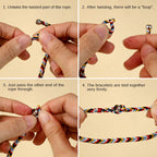 Fortune Jewel Tibet Handmade Five Color Thread Protection Braid String Bracelet