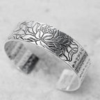 Fortune Jewel Tibetan Lotus White Copper Luck Bracelet