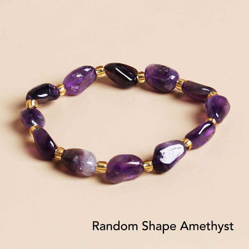 Fortune Jewel Natural Irregular Shape Stone Crystal Meditation Balance Bracelet