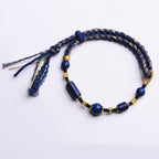 Fortune Jewel Handmade Natural Lazurite Bead Positive Rope Bracelet