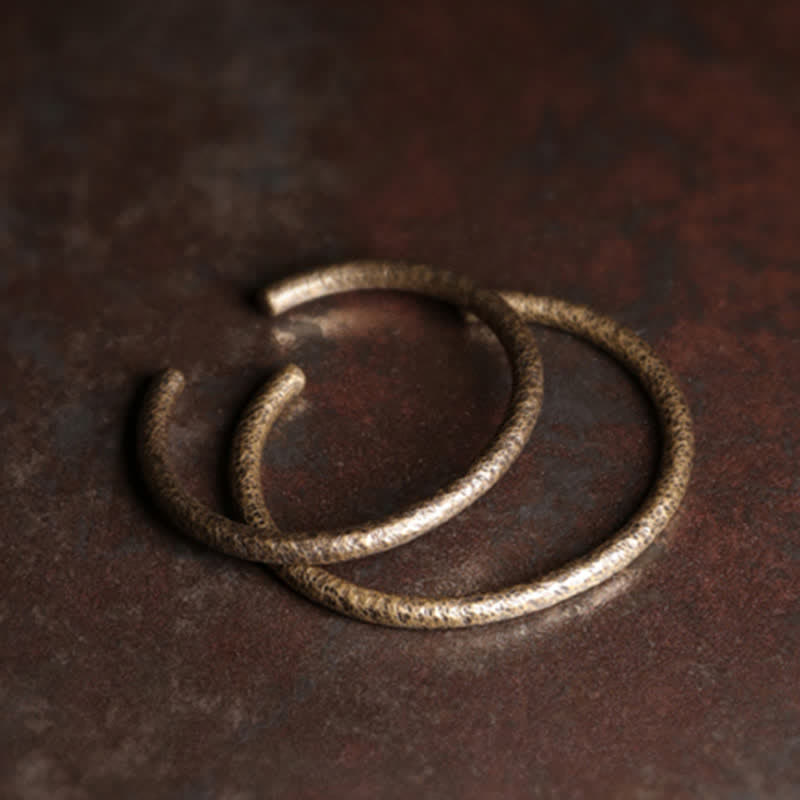 Fortune Jewel Rustic Design Copper Balance Adjustable Cuff Bracelet