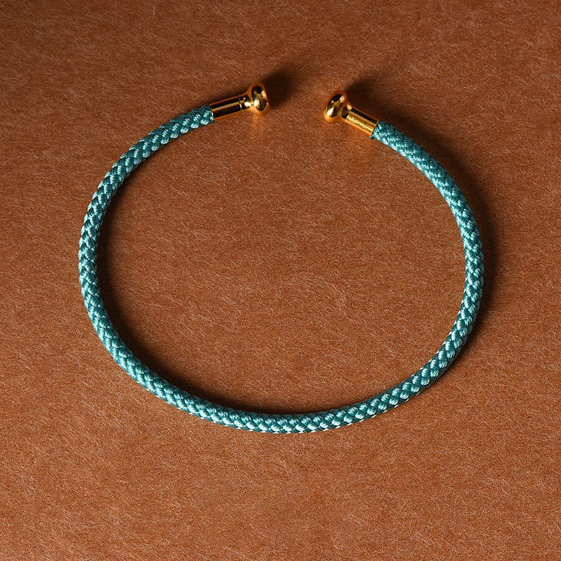 Fortune Jewel Simple Design Handmade Luck Braid String Cuff Bracelet