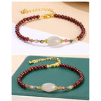 Fortune Jewel Garnet Jade Tourmaline Bead Passion Bracelet