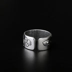 Fortune Jewel Tibetan Lotus White Copper Enlightenment Ring