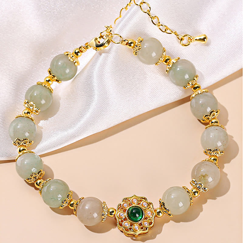 Fortune Jewel Natural Jade Prosperity Bead Chain Bracelet
