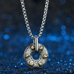 Fortune Jewel Tibetan Om Mani Padme Hum Peace Buckle Creativity Necklace Pendant