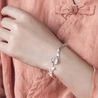 Fortune Jewel "Sending Grace and Harmony"Plum Blossom Chalcedony Bracelet Includes Gift Message Card Fortune Jewel