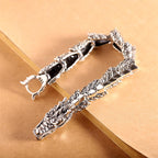 Fortune Jewel 925 Sterling Silver Dragon Luck Success Bracelet Bangle Fortune Jewel