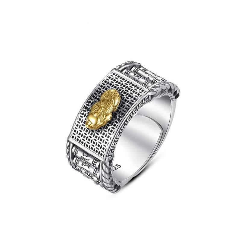 Fortune Jewel Lucky FengShui PiXiu Wealth Prayer Wheels Couple Ring