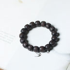 Fortune Jewel Tibet Ebony Wood Om Mani Padme Hum Engraved Balance Bracelet