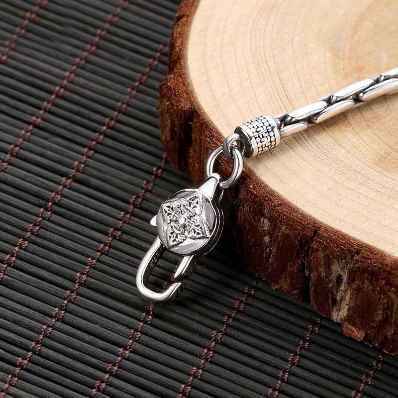 Fortune Jewel Tibetan Double Dorje Om Mani Padme Hum Buddha Swastika Vajra Strength Bracelet
