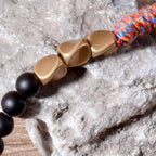 Fortune Jewel Handmade Tibetan Black Onyx Tassel Bracelet