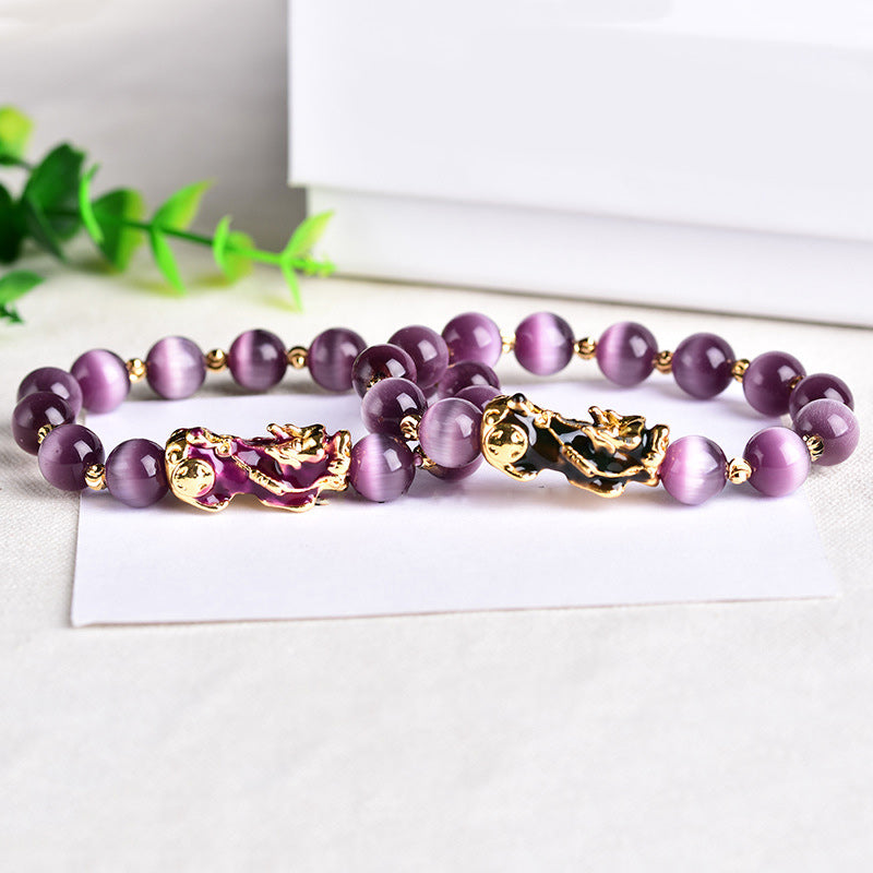 Feng Shui Pixiu Cat Eye Wealth Bracelet