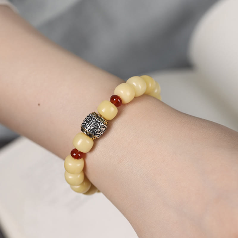 Fortune Jewel Bodhi Seed Auspicious Cloud Fu Character Bead Peace Bracelet