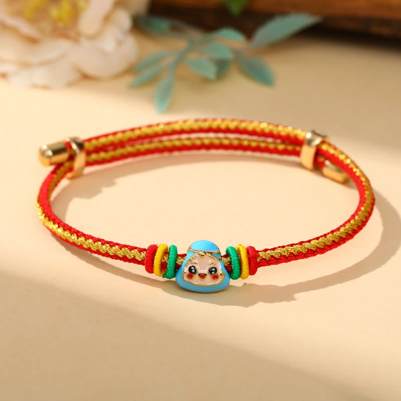 Fortune Jewel Colorful Rope Zongzi Pattern Luck Handmade Child Adult Bracelet