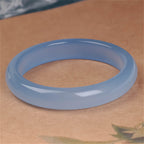 Fortune Jewel Blue Chalcedony Emotional Balance Bracelet Bangle