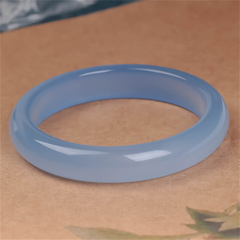 Fortune Jewel Blue Chalcedony Emotional Balance Bracelet Bangle