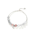 Fortune Jewel Strawberry Quartz Moonstone Luck Moon Charm Bracelet