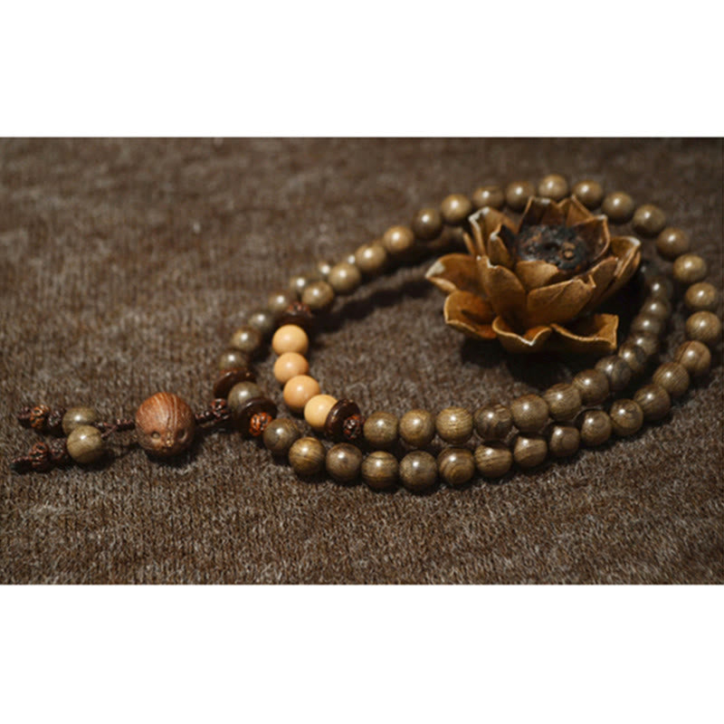 Fortune Jewel Tibetan Sandalwood Protection Charm Mala Bracelet