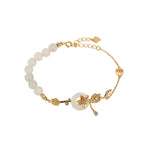 Fortune Jewel 925 Sterling Silver Hetian Jade Peace Buckle Lotus Luck Chain Bracelet
