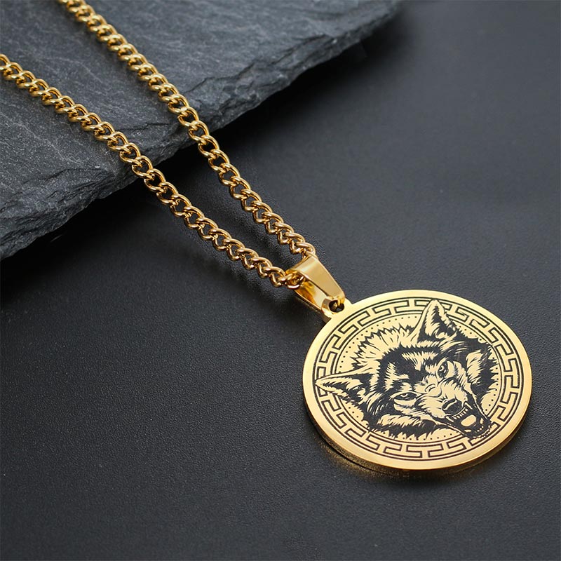 Fortune Jewel Animal Titanium Steel Chain Necklace Protection Pendant