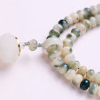 Fortune Jewel Natural 108 Mala Beads Bodhi Seed Lotus Engraved Wisdom Tassel Bracelet Fortune Jewel