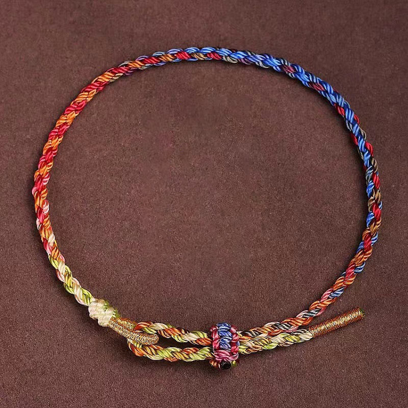 Fortune Jewel Handcrafted Luck Colorful Rope Child Adult Bracelet