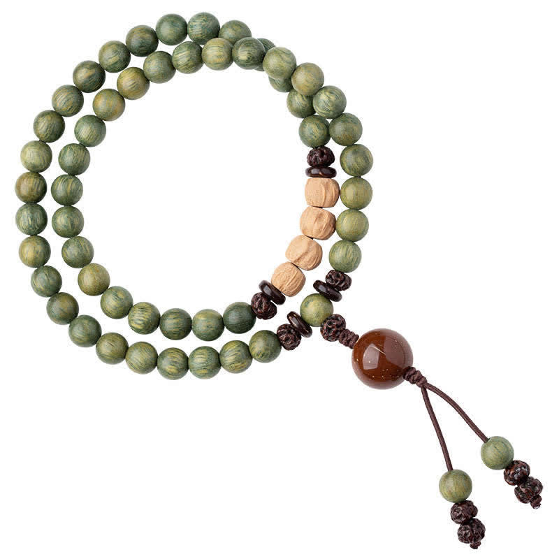 Fortune Jewel Green Sandalwood Positive Peace Bracelet