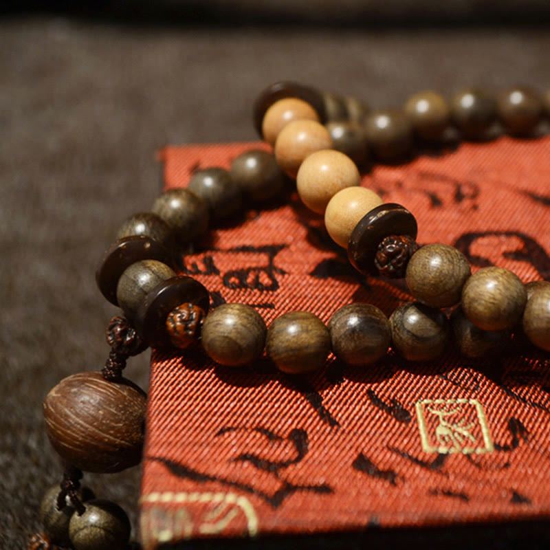 Fortune Jewel Tibetan Sandalwood Protection Charm Mala Bracelet