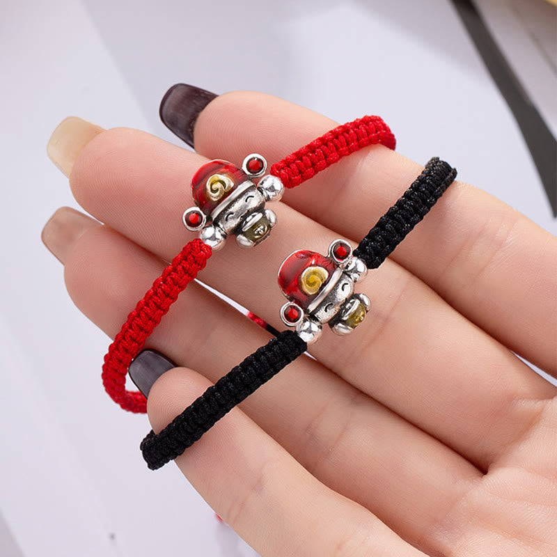 Fortune Jewel God of Wealth Handmade Thread Luck Strength Braid Bracelet