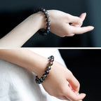 Fortune Jewel Natural Rainbow Obsidian Positive Bracelet