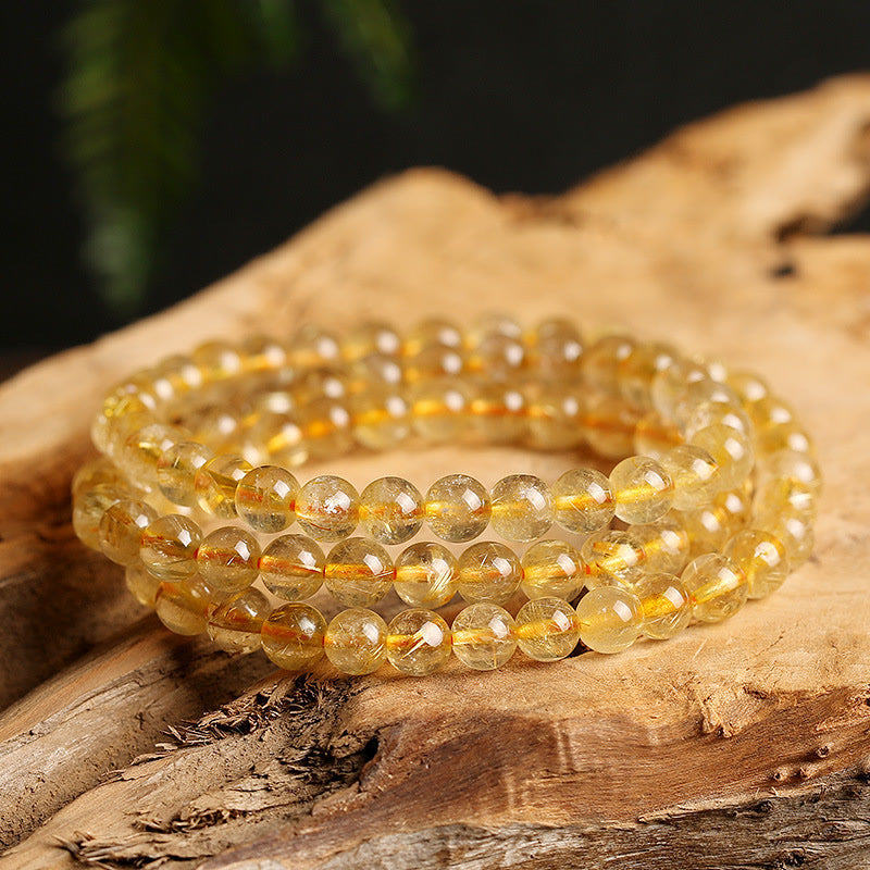Fortune Jewel Natural Citrine Prosperity Protection Bracelet