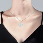 Fortune Jewel Laughing Buddha White Jade Luck Blessing Titanium Steel Chain Necklace Pendant Fortune Jewel