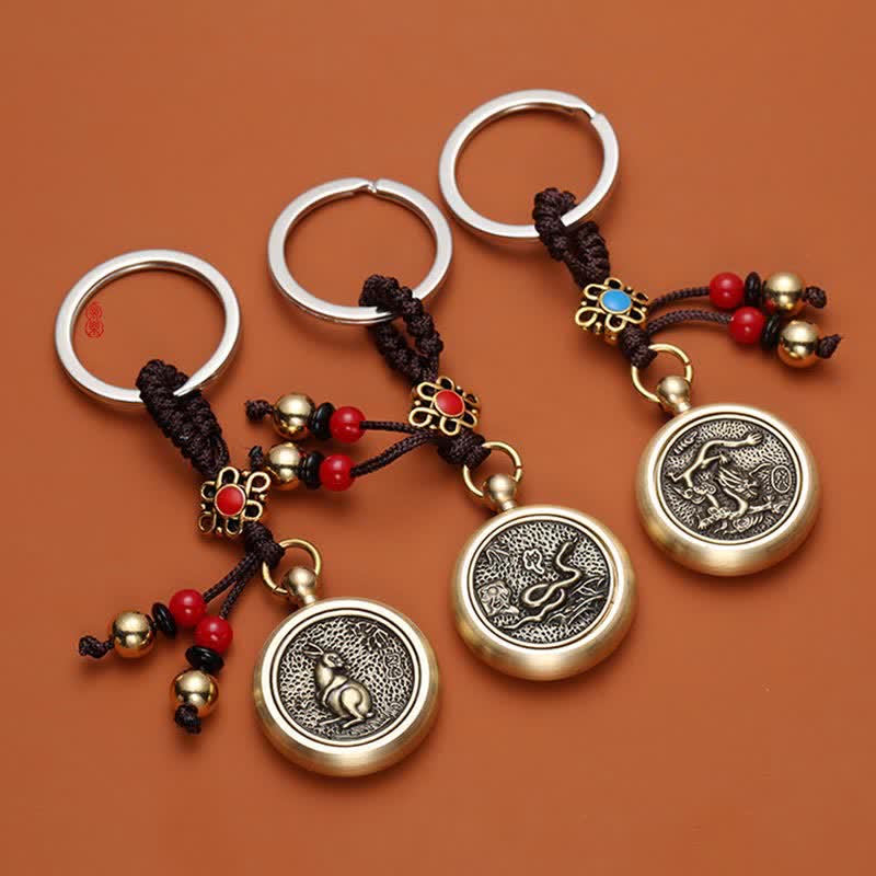 Fortune Jewel 12 Chinese Zodiac Blessing Wealth Fortune Keychain