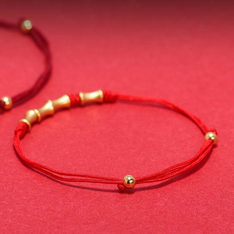 Fortune Jewel 925 Sterling Silver Bamboo Design Protection Luck Braided Bracelet