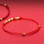 Fortune Jewel 925 Sterling Silver Bamboo Design Protection Luck Braided Bracelet