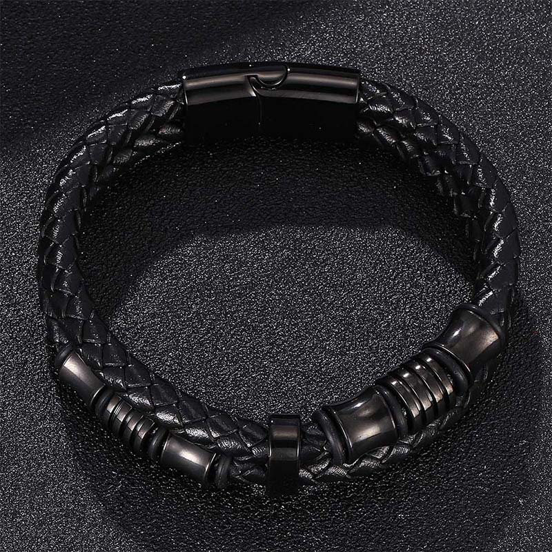 Fortune Jewel Layered Leather Weave Fortune Bracelet
