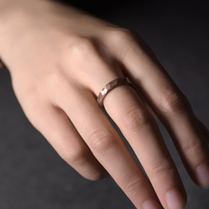 Fortune Jewel Tibetan Simple Design Copper Wealth Ring