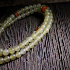 Fortune Jewel 108 Mala Beads Tibet Sheep Horn Amber Luck Bracelet