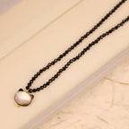 Fortune Jewel Black Spinel Cute Cat Motivate Choker Necklace