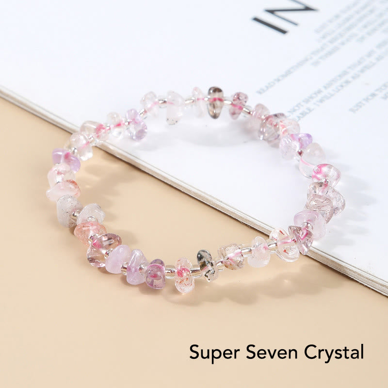 Fortune Jewel Natural Irregular Shape Stone Crystal Meditation Balance Bracelet