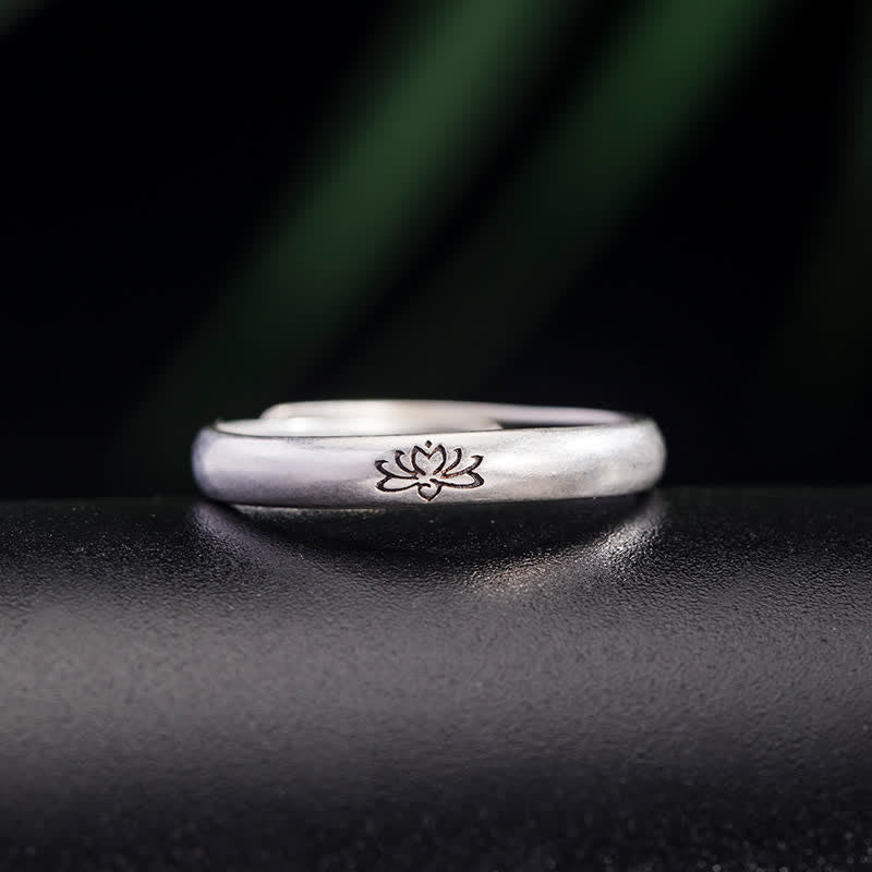 Fortune Jewel 925 Sterling Silver Lotus Flower Enlightenment Ring Fortune Jewel