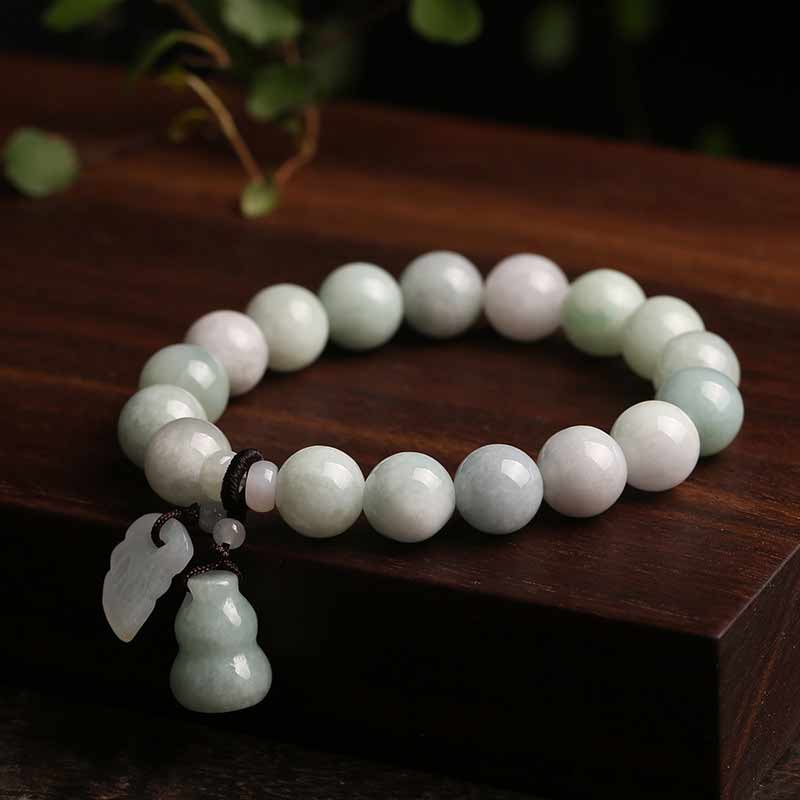 Fortune Jewel Natural Jade Pi Xiu Buddha Gourd Apple Success Bracelet
