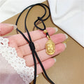 Fortune Jewel Gold Buddha Copper Wealth Necklace Pendant Fortune Jewel